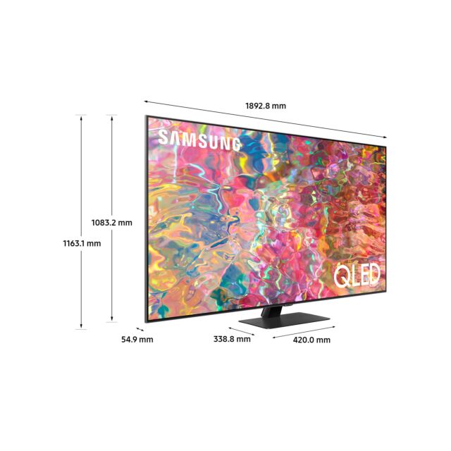 Samsung QE85Q80BATXXU 85inch 4K HDR QLED Smart TV with Voice Assistants
