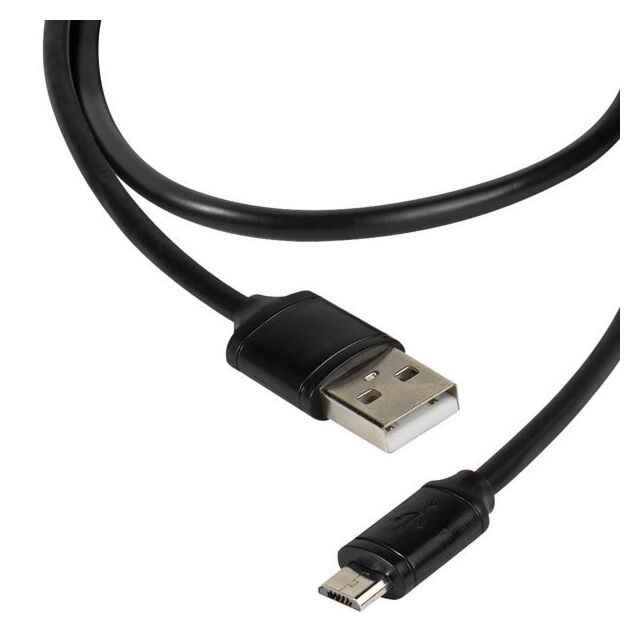 Vivanco 36251 Micro USB 2.0 Connection, USB A-Plug To USB Micro B-Plug Black 1.2M