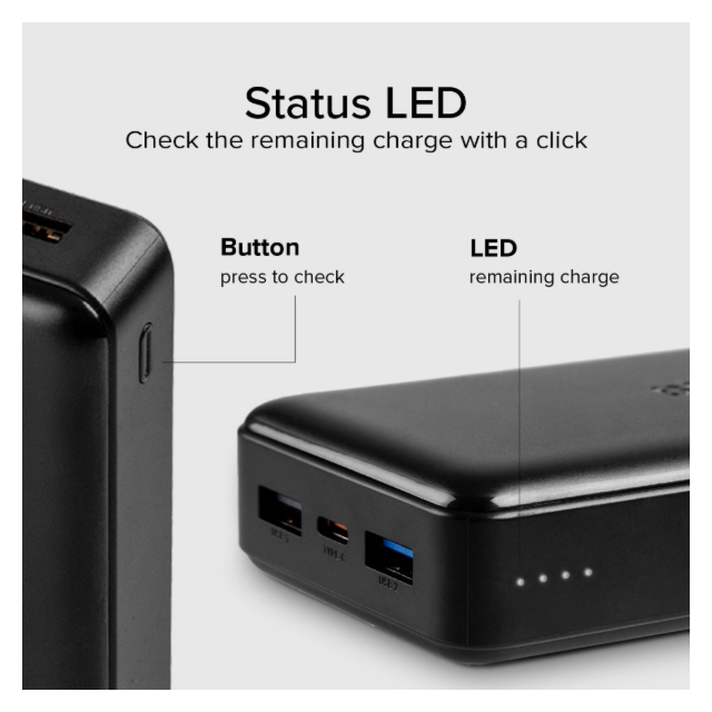 SBS TTBB20000FASTK Fast Charge Powerbank: 20,000 Mah, 2 Usbs