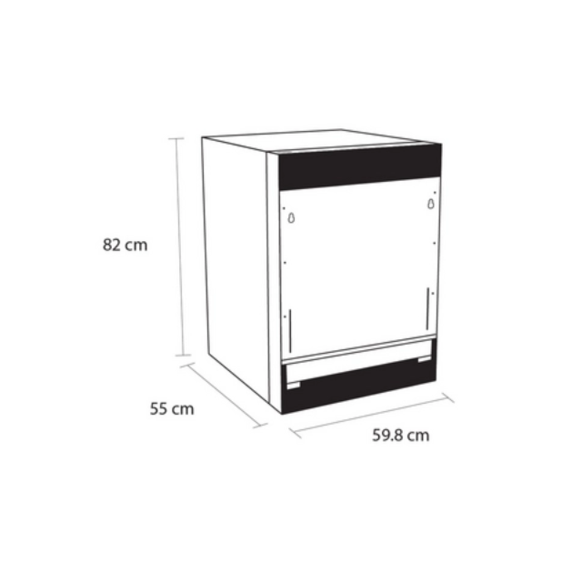 Sensis DWBI0213FSDWA Integrated Dishwasher - White - 13 Place Settings