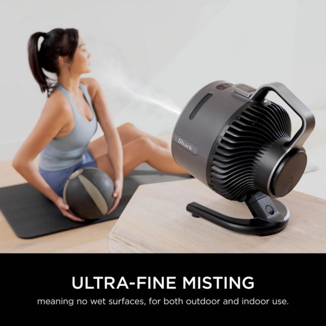 Shark FA050UK 307FA050UK FlexBreeze HydroGo outdoors & indoors misting Fan - Cool Grey, Charcoal
