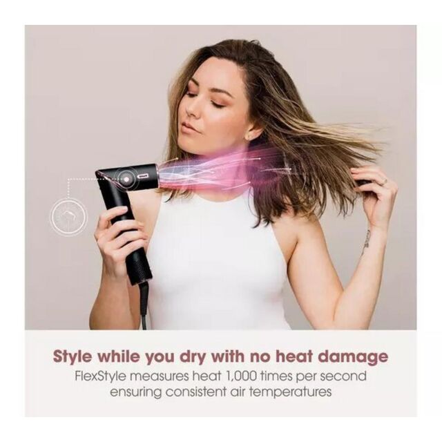 Shark HD440UK FlexStyle 5-in-1 Air Styler + Hair Dryer with Storage Case – Black
