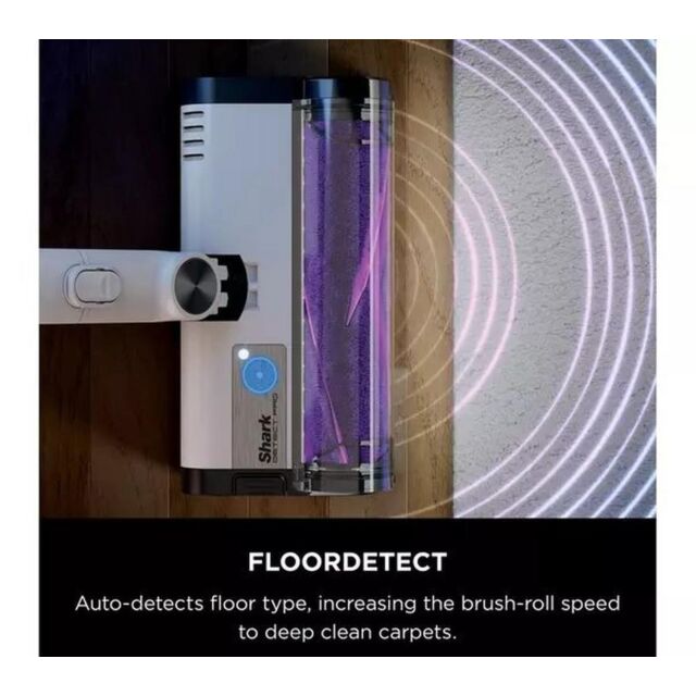 Shark IW1511UK Shark Detect Pro Cordless Vacuum Cleaner - 60 Minutes Run Time - White/Brass
