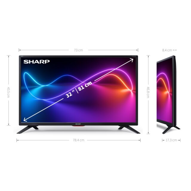 Sharp 1T-C32EE7KF2FB 1TC32EE7KF2FB 32inch Smart HD Ready LED TV
