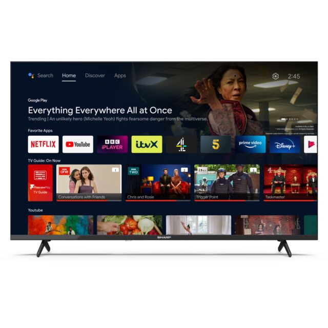 Sharp 2T-C40FH2KL2AB 40inch Full HD LED Android Smart TV Chromecast