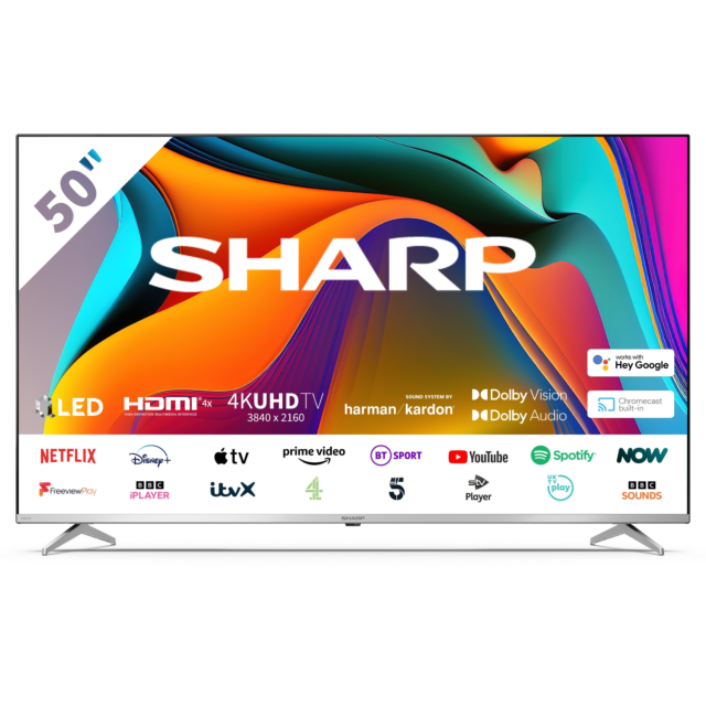 Sharp 4T-C50FP1KL2AB 50inch 4K UHD Android Smart TV