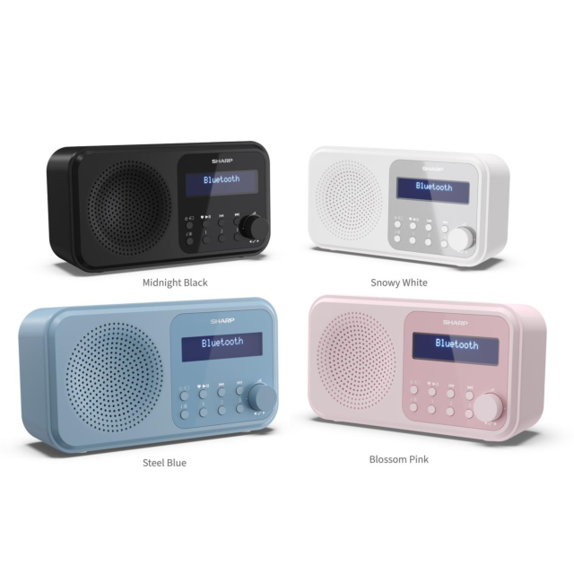 Sharp DR-P420 WH Tokyo Portable Digital Radio - White
