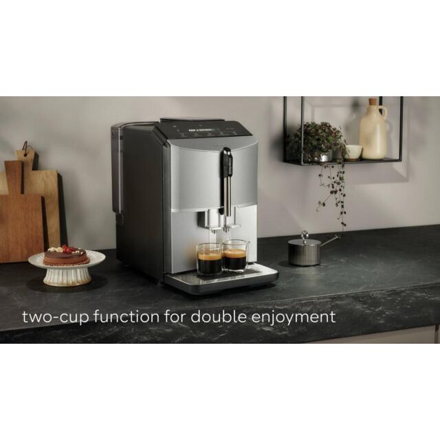 Siemens TF303G07 Bean to Cup Fully Automatic Freestanding Coffee Machine - Inox Silver Metallic