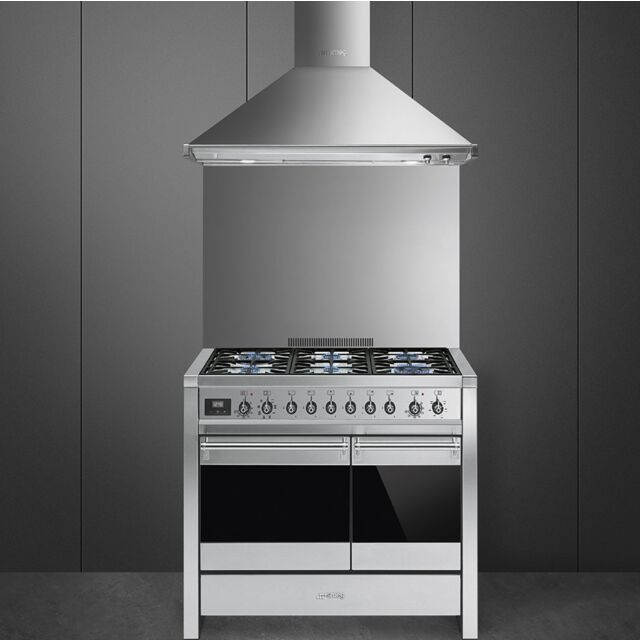 Smeg A2-81 100Cm Opera Dual Fuel Range Cooker Stainless Steel