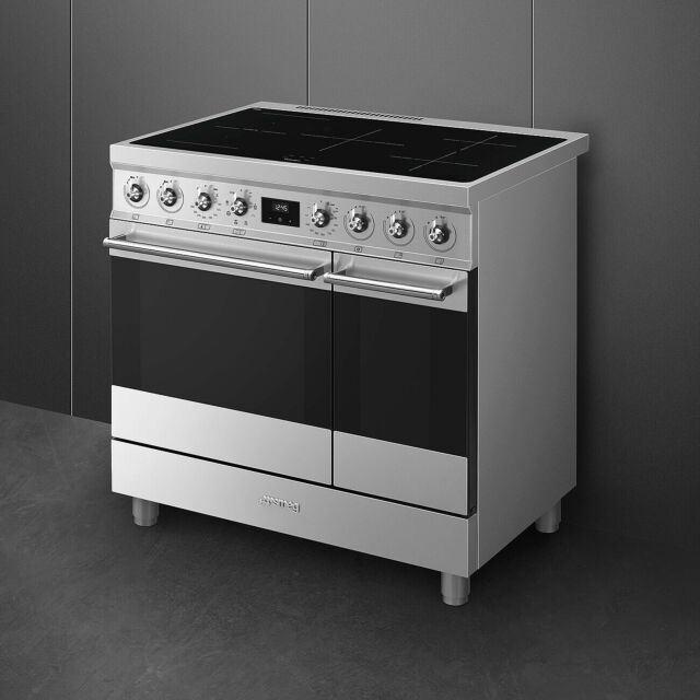 Smeg C92IMX2 81.3Cm Electric Rangecooker With Double Oven And Induction Hob - Stainless Steel