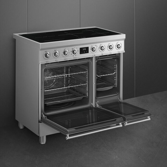 Smeg C92IMX2 81.3Cm Electric Rangecooker With Double Oven And Induction Hob - Stainless Steel
