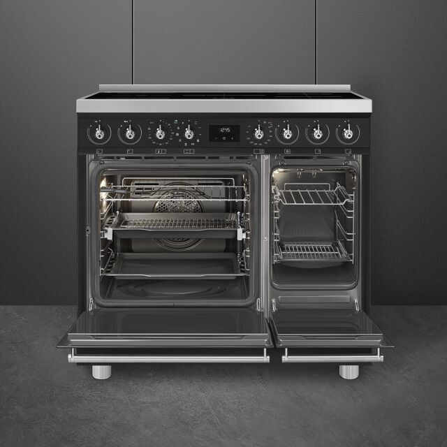 Smeg C92IPMB2 85.3Cm Electric Rangecooker With Double Oven And Induction Hob - Matte Black