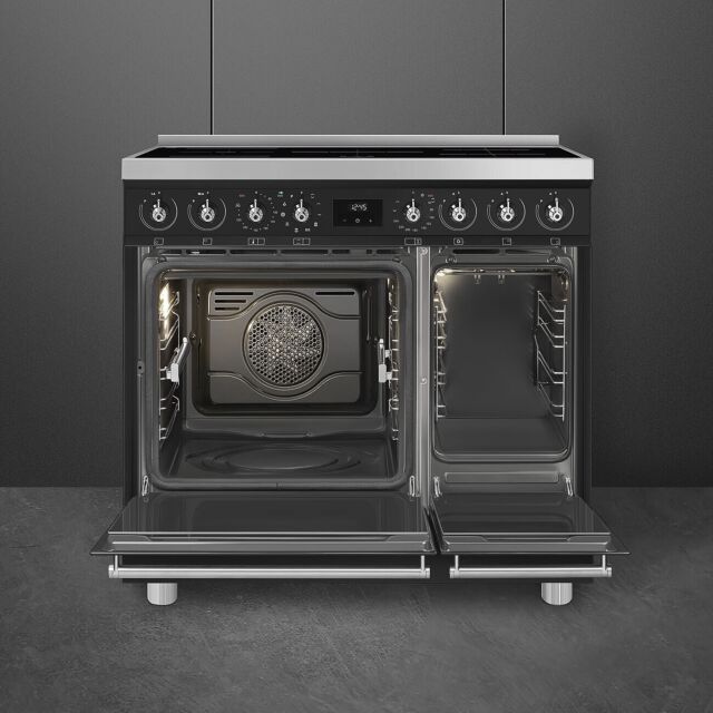 Smeg C92IPMB2 85.3Cm Electric Rangecooker With Double Oven And Induction Hob - Matte Black