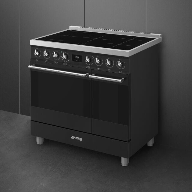 Smeg C92IPMB2 85.3Cm Electric Rangecooker With Double Oven And Induction Hob - Matte Black