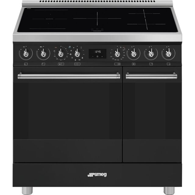 Smeg C92IPMB2 85.3Cm Electric Rangecooker With Double Oven And Induction Hob - Matte Black