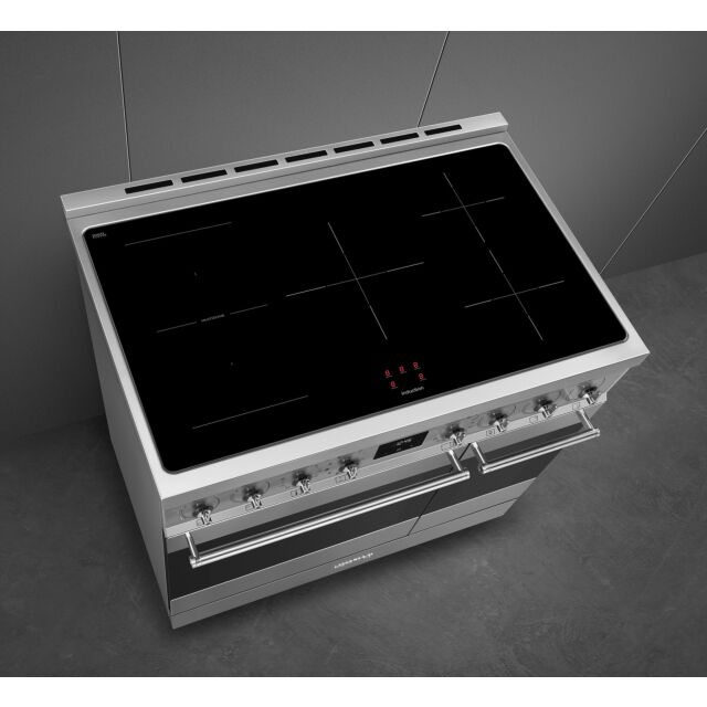 Smeg C92IPX2 85.3cm Electric Rangecooker with Double Oven and Induction Hob - Stainless steel