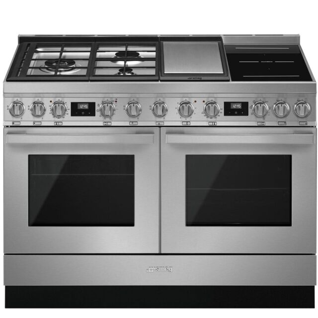 Smeg CPF120IGMPX 120Cm Portofino Dual Fuel Range Cooker Stainless Steel