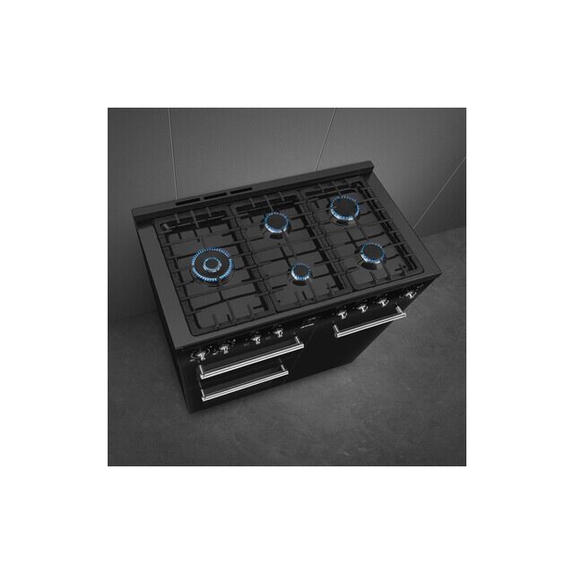 Smeg CX103GMBL 100cm Concert Dual Fuel Range Cooker Black
