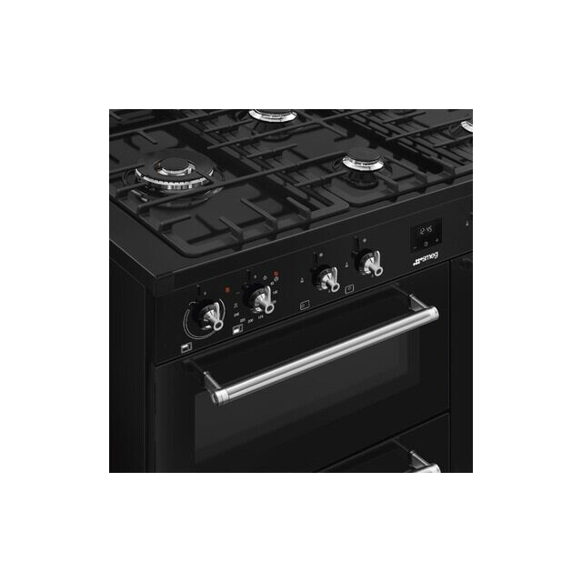 Smeg CX103GMBL 100cm Concert Dual Fuel Range Cooker Black