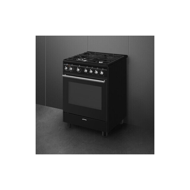 Smeg CX61GMBL 60cm Concert Dual Fuel Cooker Black