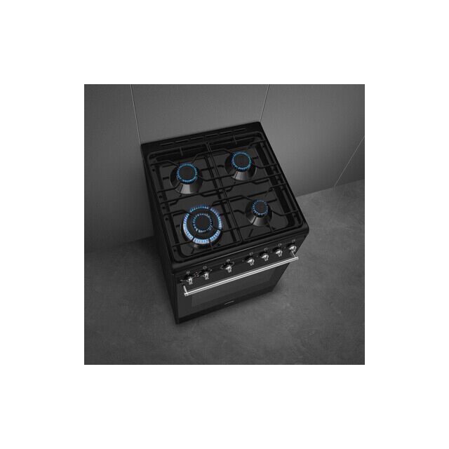 Smeg CX61GMBL 60cm Concert Dual Fuel Cooker Black
