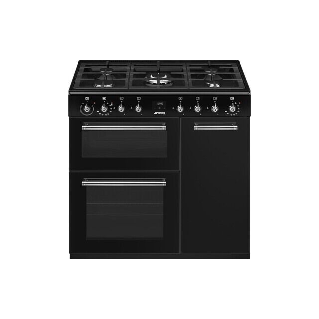 Smeg CX93GMBL 90Cm Concert Dual Fuel Range Cooker 