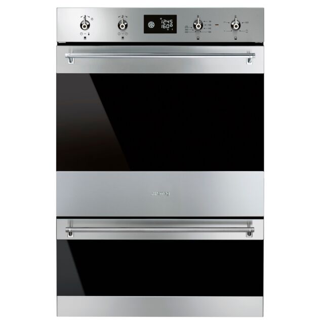 Smeg DOSP6390X Classic Built In Pyrolytic Double Oven In Stainless Steel