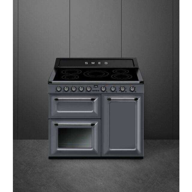 Smeg TR103IGR2 100cm Victoria Electric Range Cooker Slate Grey