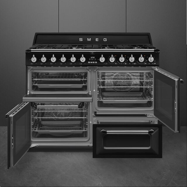 Smeg TR4110IBL2 110cm Victoria Electric Range Cooker Black