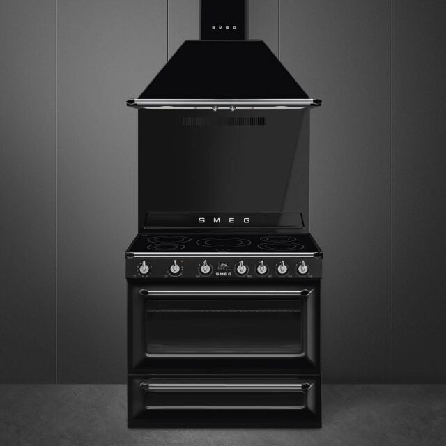 Smeg TR90IBL2 90cm Victoria Electric Range Cooker Black