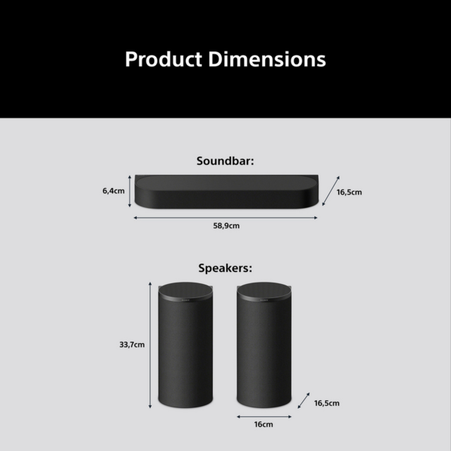 Sony BRAVIA 5.1 to 7.1ch Theatre Trio with Dolby Atmos