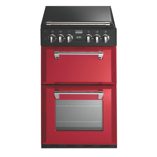 Stoves 444442900 550DFW Dual Fuel Range Cooker with Double Oven & Gas Hob - Jalapeno Red