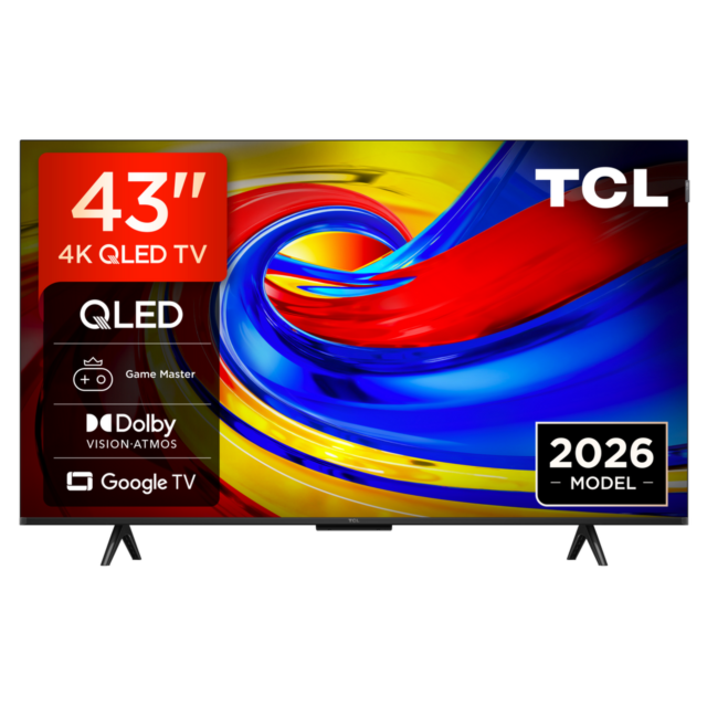 TCL 43P7L-UK 43inch 4K HDR QLED Google TV Black
