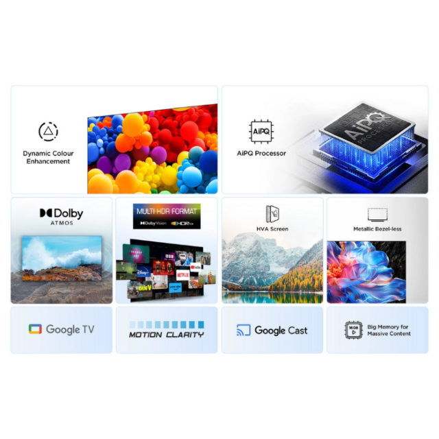 TCL 43V6C-UK 43inch 4K Direct LED HDR Google TV
