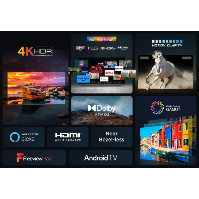 TCL 75P755K 75inch 4K HDR Android TV