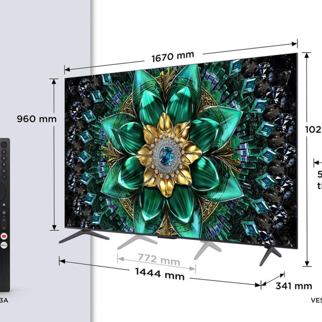 TCL 75Q6C-UK 75inch 4K QD-Mini LED UHD Smart Google TV