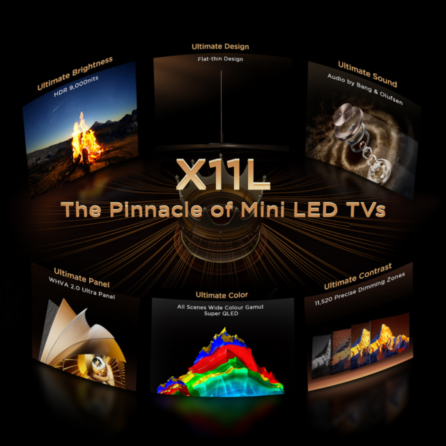 TCL 75X11L-UK 75 Inch 4K Ultra HD SQD Mini LED TV