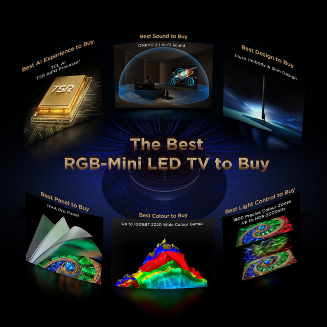 TCL 85RM7L-UK 85 inch 4K Ultra HD RGB Mini LED TV