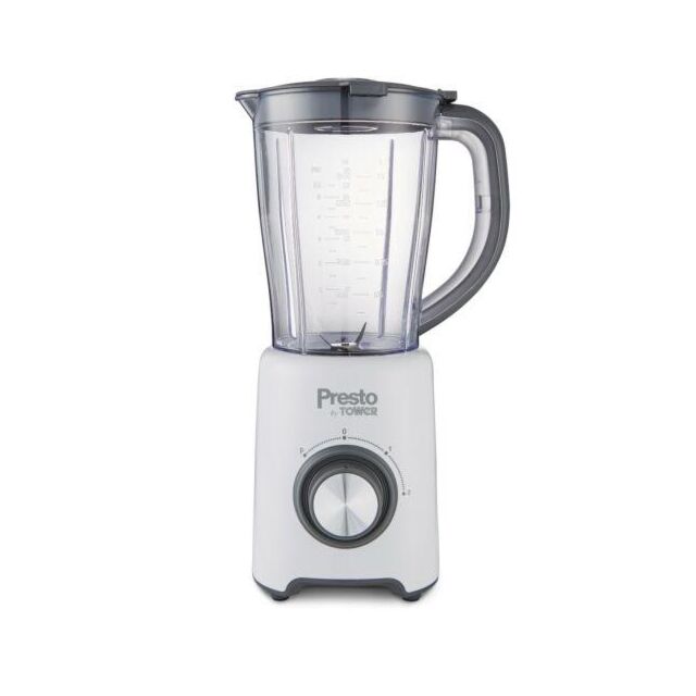 Tower PT12052WHT Presto Jug Blender 1.5 Litre In White 