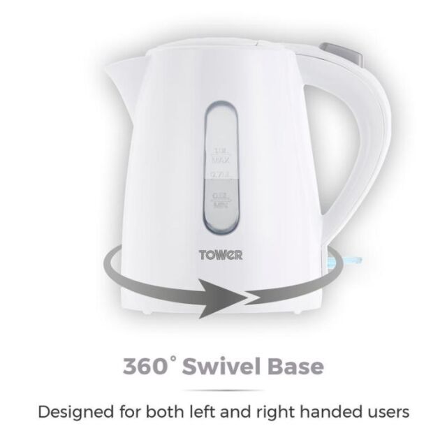 Tower T10029W Kettle 1 Litre Capacity In White 