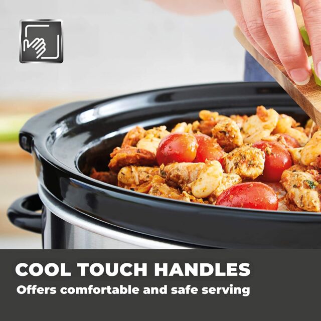 Tower T16039Y Stainless Steel Slow Cooker 3.5L
