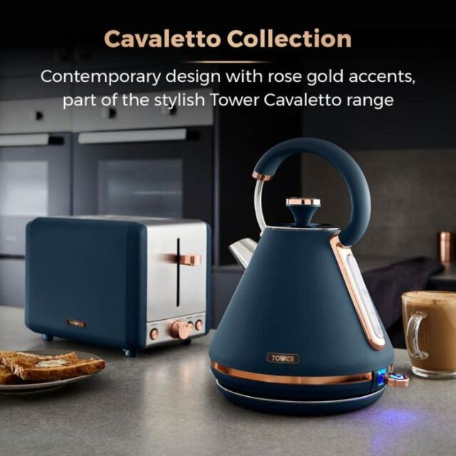 Tower T20036MNB 2 Slice Toaster Cavaletto In Blue 