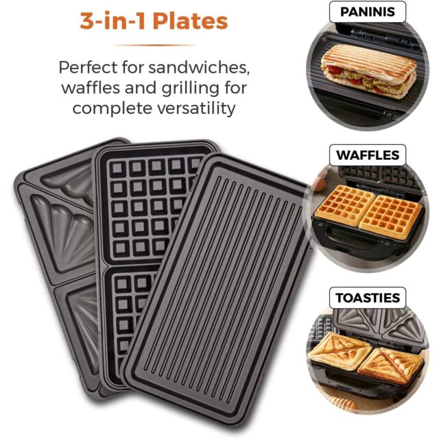 Tower T27032 3 In 1 Sandwich Panini Maker 