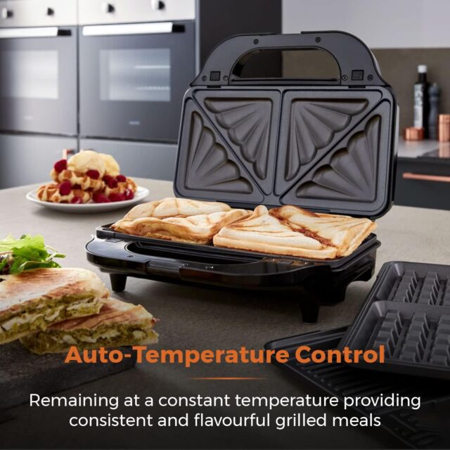 Tower T27032 3 In 1 Sandwich Panini Maker 