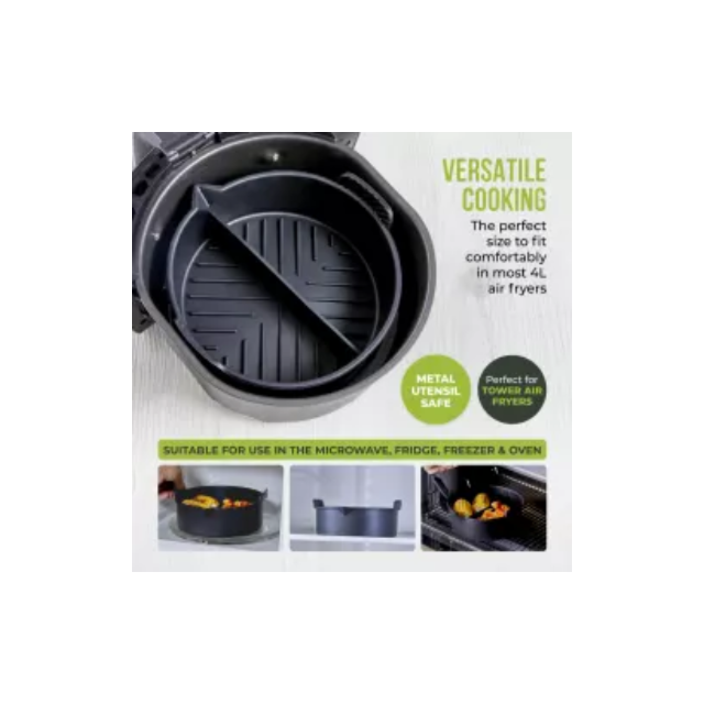 Tower T843094 Air Fryer Silicone Insert For Round Air Fryer With Divider 