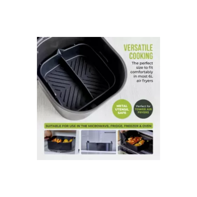 Tower T843095 Air Fryer Silicone Insert For Square Tray With Divider 