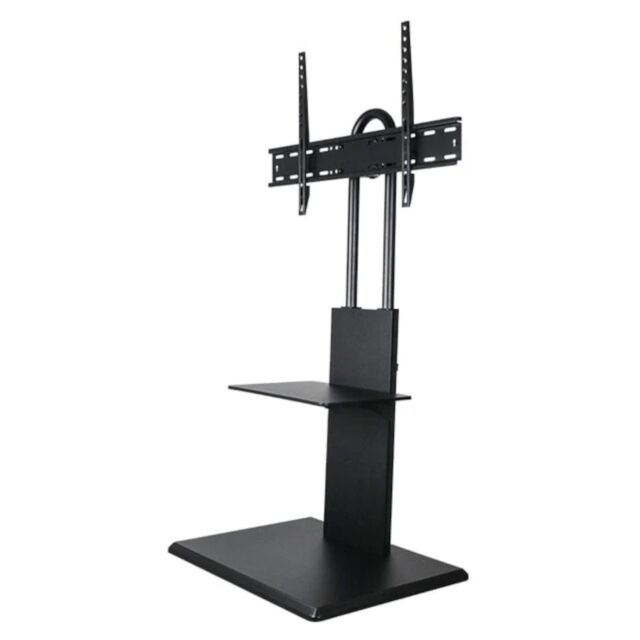 TTAP FS2-BLK Black Pedestal TV Stand, Height Adj, Swivel, 600 x 400 vesa, up to 70inch