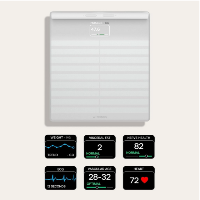 WITHINGS WBS08W Body Scan Smart Scale - White