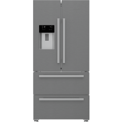 Blomberg KFD4953XD Frost Free American Style Fridge Freezer - Stainless Steel 