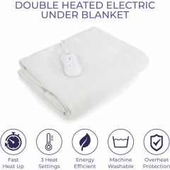 Carmen C81193 Double Heated Electric Under Blanket 